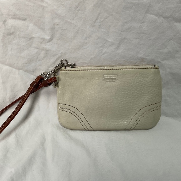 Coach Wristlet in Cream and Brown - Picture 1 of 9